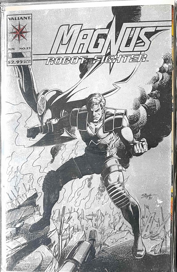 Magnus Robot Fighter #25 (1993) Valiant Regular silver-foil embossed cover cover