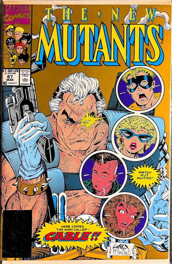 The New Mutants #87 (1990) Marvel 2nd printing (gold cover) cover