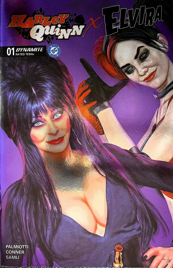 Harley Quinn x Elvira #1 (2025) Dynamite Entertainment and DC Comics cover