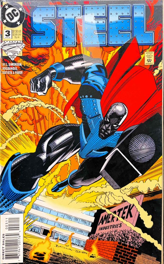 Steel #3 (1994) DC First Printing cover