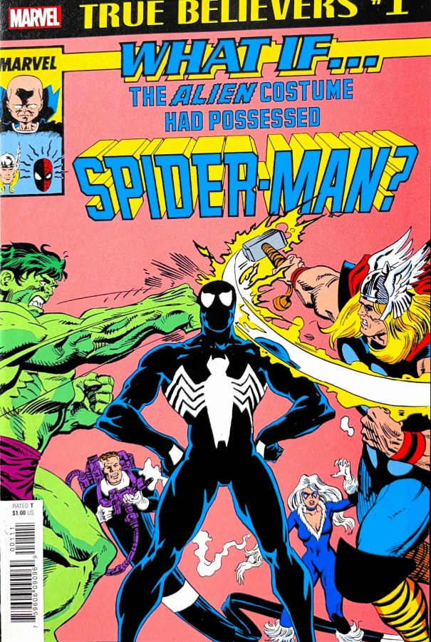 True Believers: What If? The Alien Costume Had Possessed Spide… #1 (2018) Marvel cover