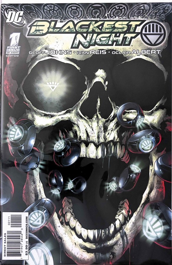 Blackest Night #1 (2009) DC First Printing cover