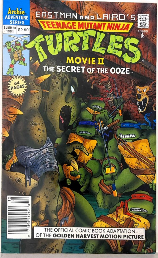 Teenage Mutant Ninja Turtles II: The Secret of the Ooze #1 (1991) Archie cover