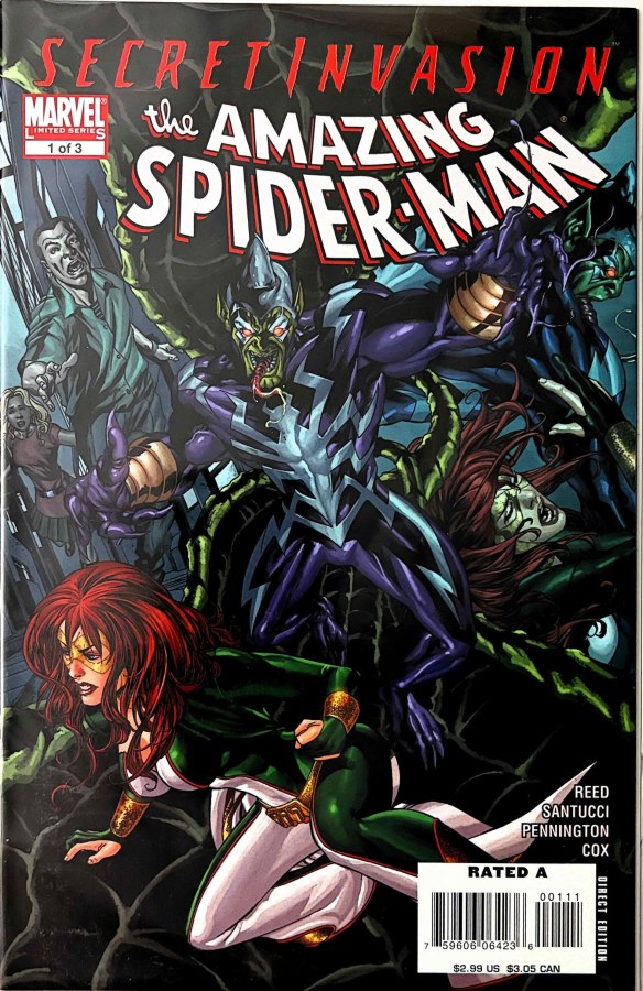 Secret Invasion: The Amazing Spider-Man #1 (2008) Marvel cover
