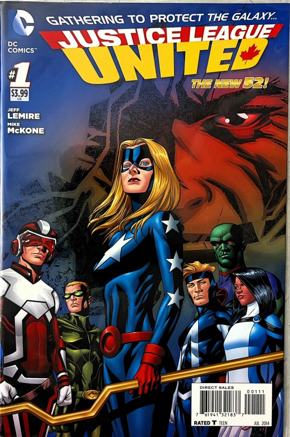 Justice League United #1 (2014) DC First Printing cover
