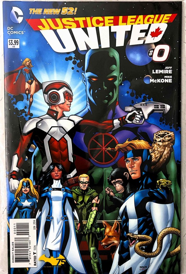 Justice League United #0 (2014) DC First Printing cover