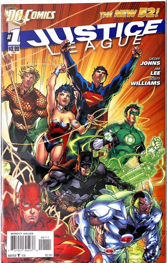 Justice League #1 (2011) DC First Printing cover