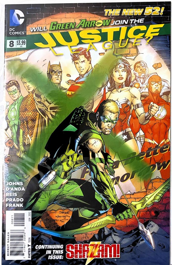 Justice League #8 (2012) DC First Printing cover