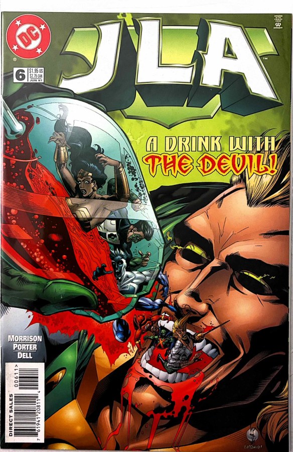 JLA #6 (1997) DC First Printing cover