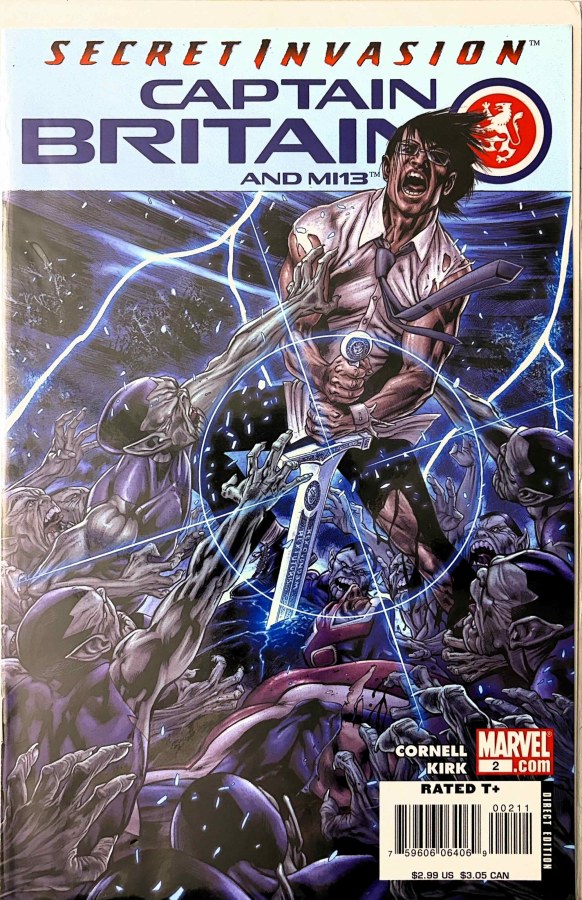 Secret Invasion: Captain Britain and MI13 #2 (2008) Marvel cover