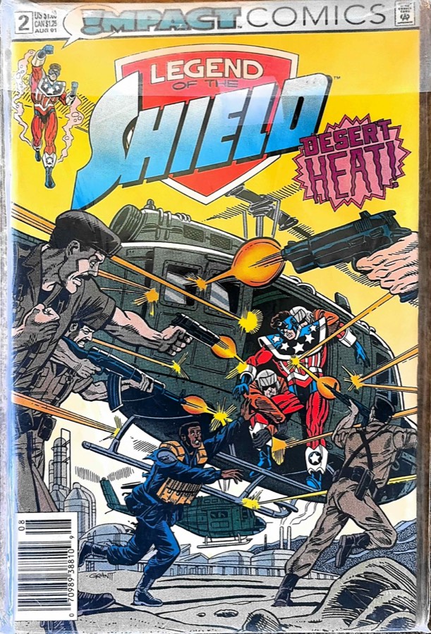 Legend of the Shield #2 (1991) Impact Comics First Printing unassessed cover