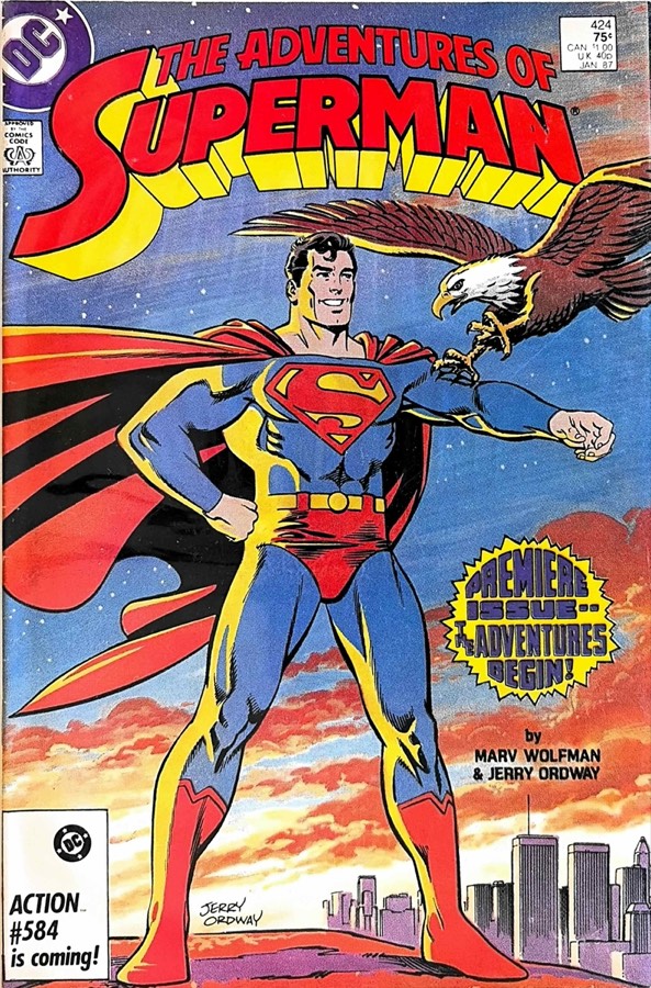 The Adventures of Superman #424 (1987) DC Comics First Printing unassessed cover