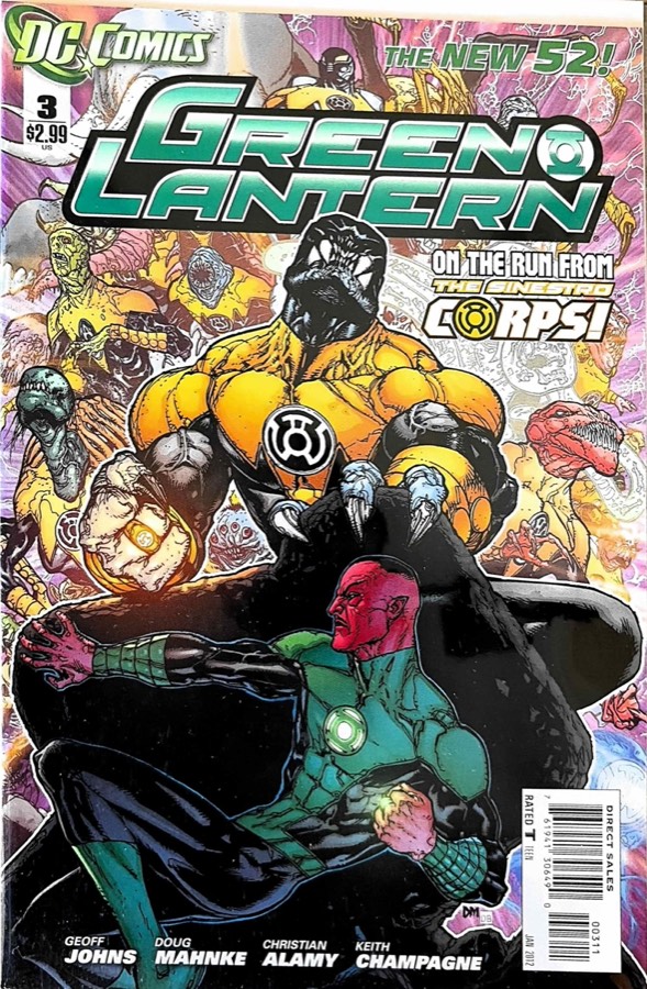 Green Lantern #3 (2012) DC Comics unassessed cover