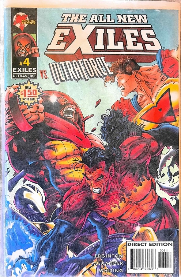 The All-New Exiles #4 (1996) Malibu Comics unassessed cover