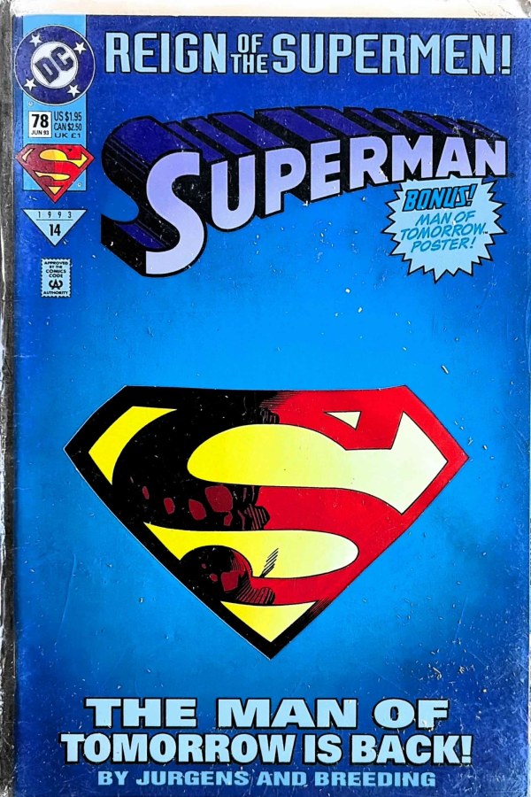 Superman #78 (1993) DC Comics First Print VG cover